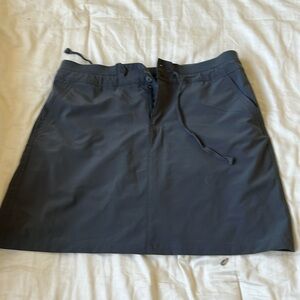 Indigo  Dark Gray  Banded Drawstring Soft  skort Size 14